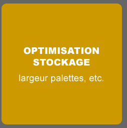 OPTIMISATION STOCKAGE - largeur palettes, etc.